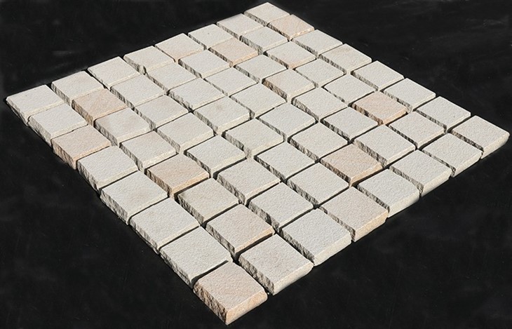 Beige Color Granite Cobble Paving Stone JRCP-O24