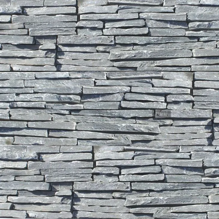 Tanke trake Zidni paneli od pravog kamena od sivog škriljevca JRN-013TS
